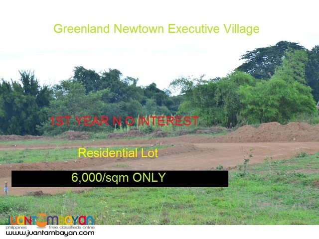 6,000/sqm ONLY! Lot for SALE at Greenland Newtown san mateo