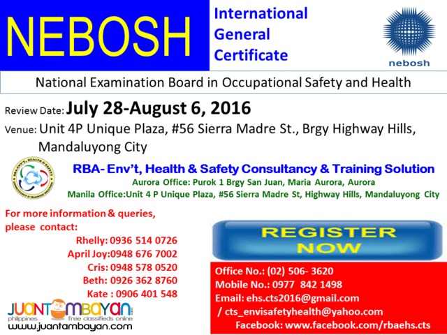 NEBOSH International General Certificate NEBOSH International General Certificate