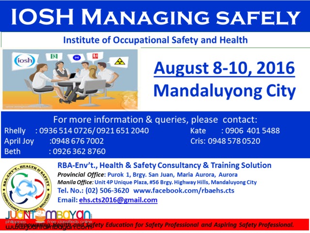 IOSH Managing Safely Training IOSH Managing Safely Training