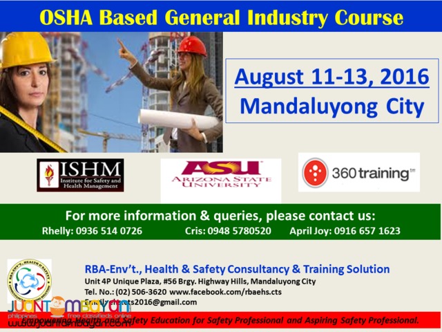 OSHA Based General Industry Safety Course OSHA Based General Industry Safety Course