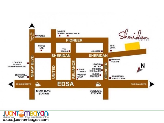 Condo in Mandaluyong Sheridan Towers near Edsa Boni MRT Station DMCI
