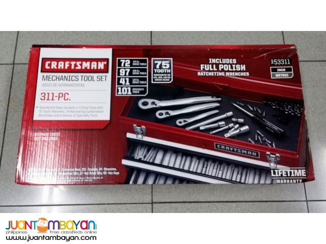 Craftsman 311-Piece Mechanics Tool Set with 75 Tooth Ratchets