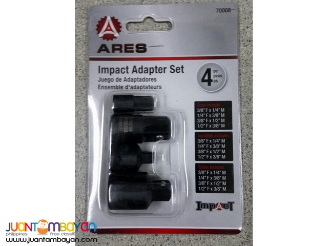 Ares 4-piece Impact Socket Adapter and Reducer Set