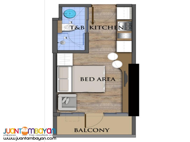 For Sale Studio Unit in The Commonwealth Residences, Quezon City