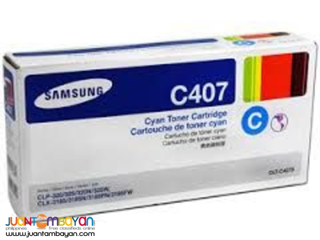 Original Toner Cartridge – SAMSUNGCLT C407S Cyan for Samsung CLP320