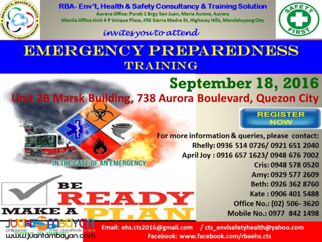 Emergency Preparedness Training Emergency Preparedness Training