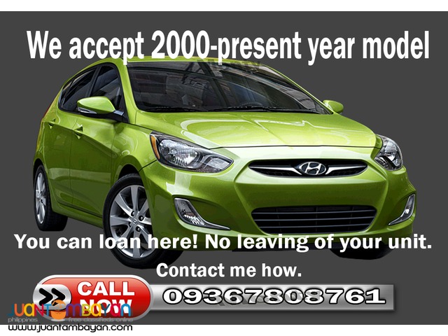 Loan almost whole of your Hyundai car's market's fair value OR CR only