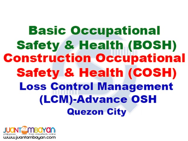 BOSH, COSH, LCM, SPIES DOLE Accredited Safety Training Course BOSH, COSH, LCM, SPIES DOLE Accredited Safety Training Course