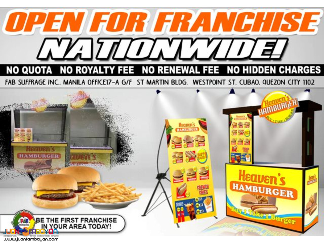 Angels Burger Franchise Heavens Hamburger Food Cart Franchise 179K