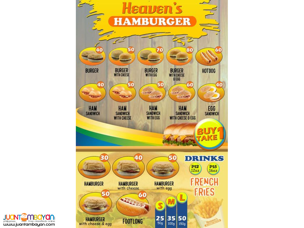 Angels Burger Franchise Heavens Hamburger Food Cart Franchise 179K