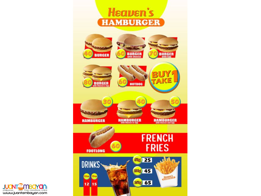 Angels Burger Franchise Heavens Hamburger Food Cart Franchise 179K
