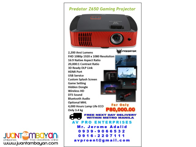 Acer Predator Z650 Gaming Projector