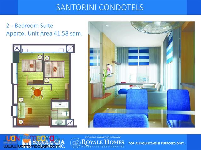 Condotel two bedroom Santorini 41.58 sqm. 
