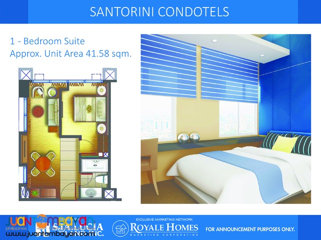Condotel One bedroom Santorini 41.58 sqm.