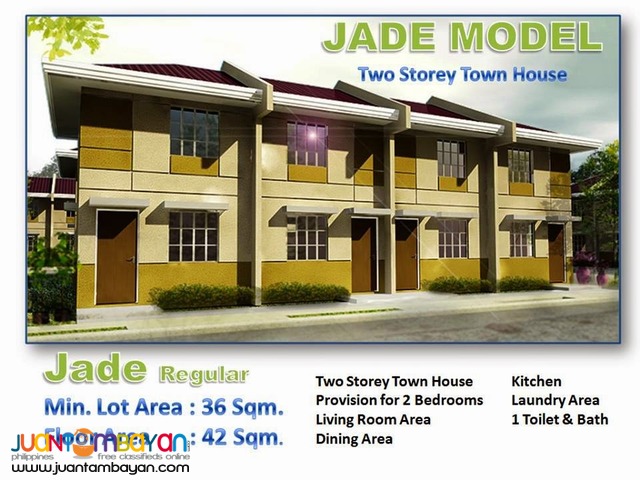 Affordable Townhouse Brand New for sale thru pag-ibig
