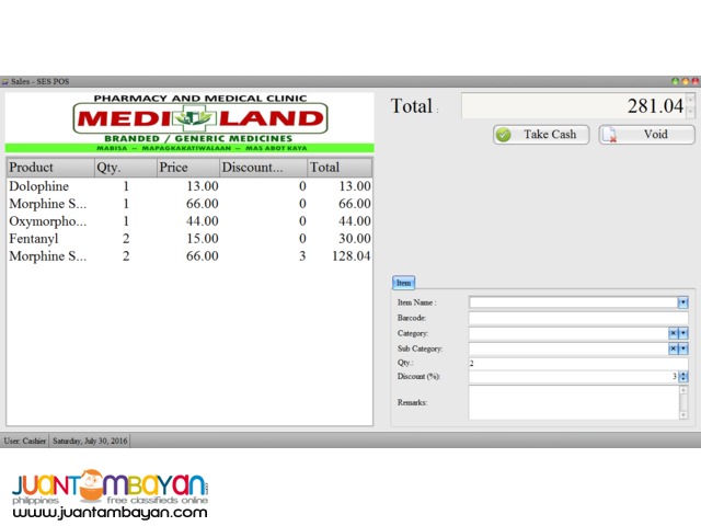 POS with Inventory for Pharmacy