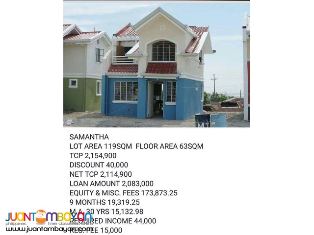 Affordable House and Lot For Sale single Detached located in Carmona