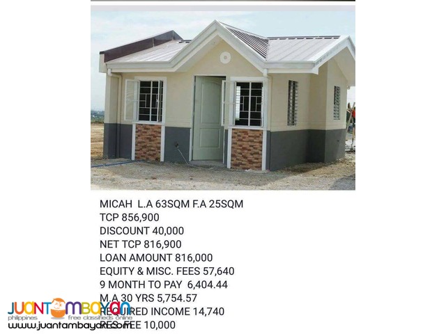 Brand New House and Lot For sale Thru Pag-ibig Located In Carmona