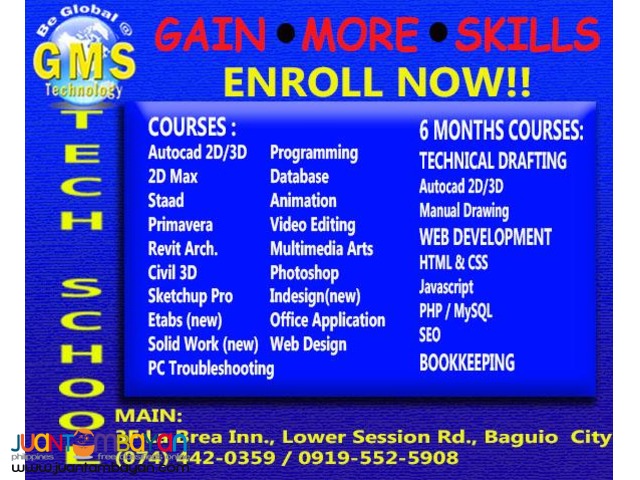 GMS Technology: Autocad, Civil 3D, Staad, Primavera, Sketchup Pro GMS Technology: Autocad, Civil 3D, Staad, Primavera, Sketchup Pro