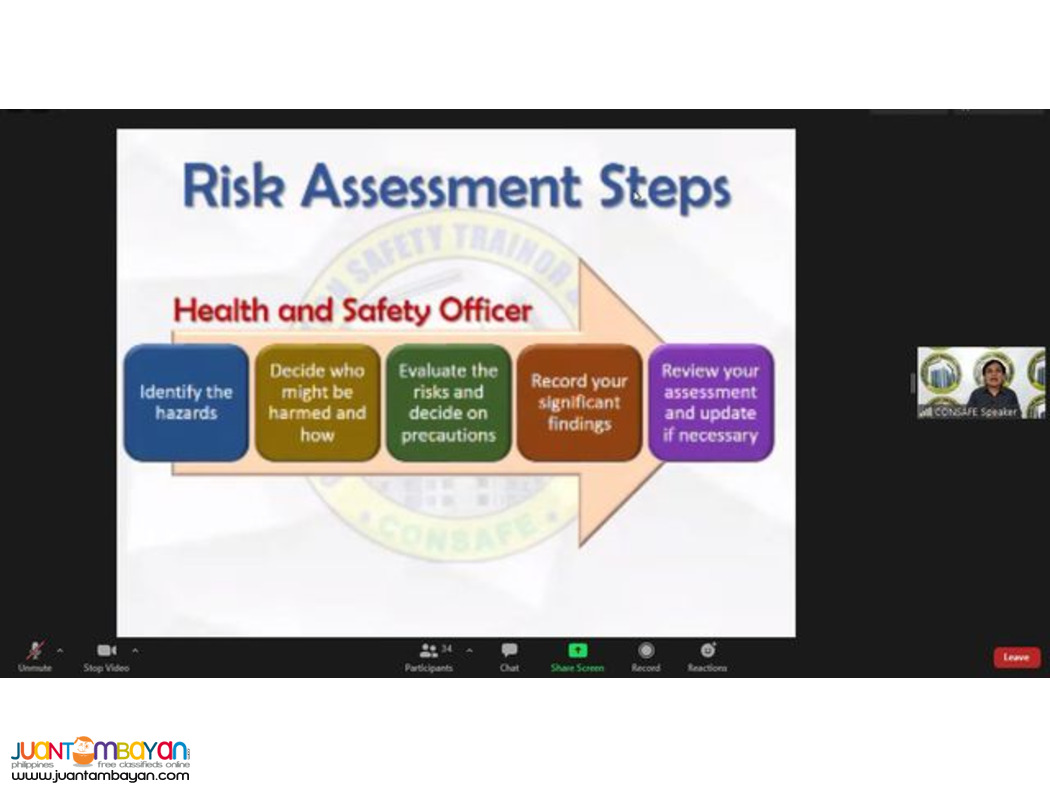 BOSH training COSH Training AMO STE PCAB DOLE Accredited Training