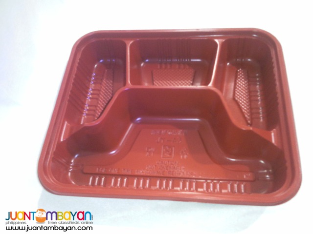 Bento box Microwavable 4 and 5 Division Red/Black