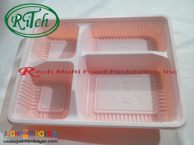 bento box 5 and 6 division orange /white