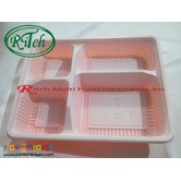 bento box 5 and 6 division orange /white