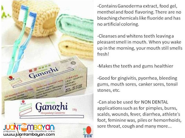 dxn ganozhi toothpaste; best toothpaste used for oral problem