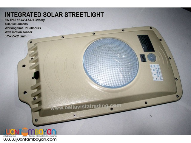 6W IP65Integrated Solar Streetlight