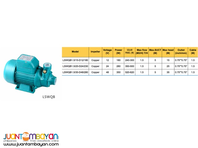 LSWQB DC Solar Surface Water Pump series