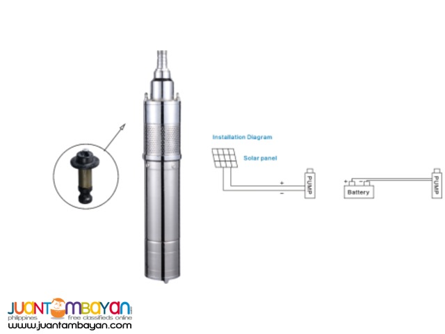 DC Submersible Solar Pump without Controller