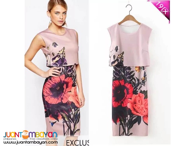 U.S. Style Tatting Cotton 3D Floral Elegant Dress