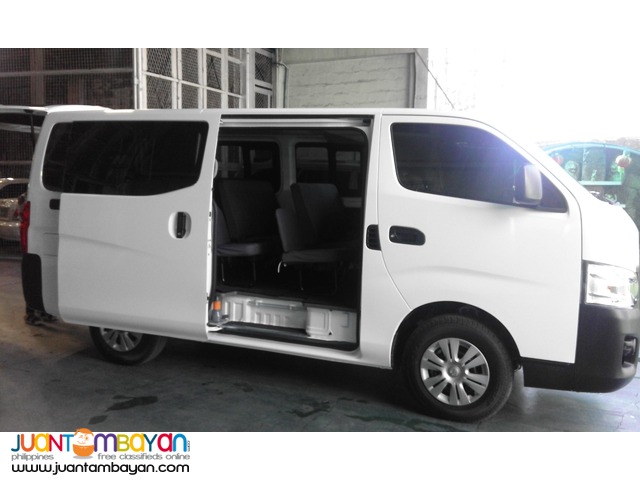 white nissan urvan for rent 