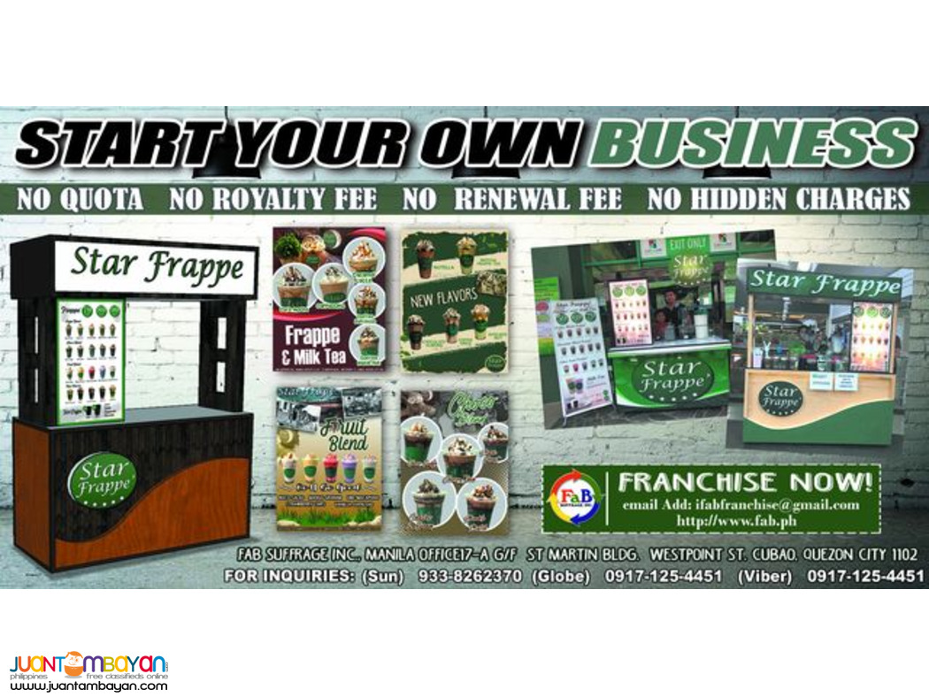 Star Your Own Star Frappe Food Cart Business