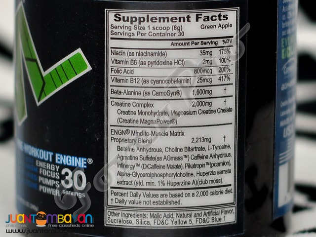 Evlution ENGN, 30 servings Green Apple (Free Shipping) Pre-Workout
