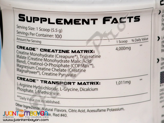 SALE - RSP CreAde, 100 servings Fruit Punch (Free Shipping) Creatine