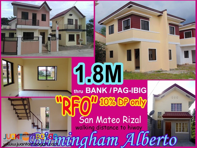 Pasig City & Cainta House for Sale Ready for Occupancy Birmingham