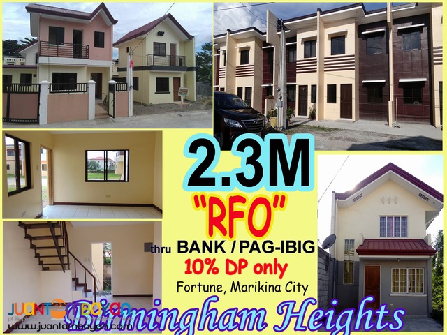 Pasig City & Cainta House for Sale Ready for Occupancy Birmingham