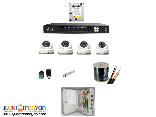 CCTV Camera-Recorder w/ 1TB HDD & Centralized Power Supply