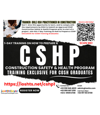 DOLE CSHP Preparation Training Construction Safety Health Program