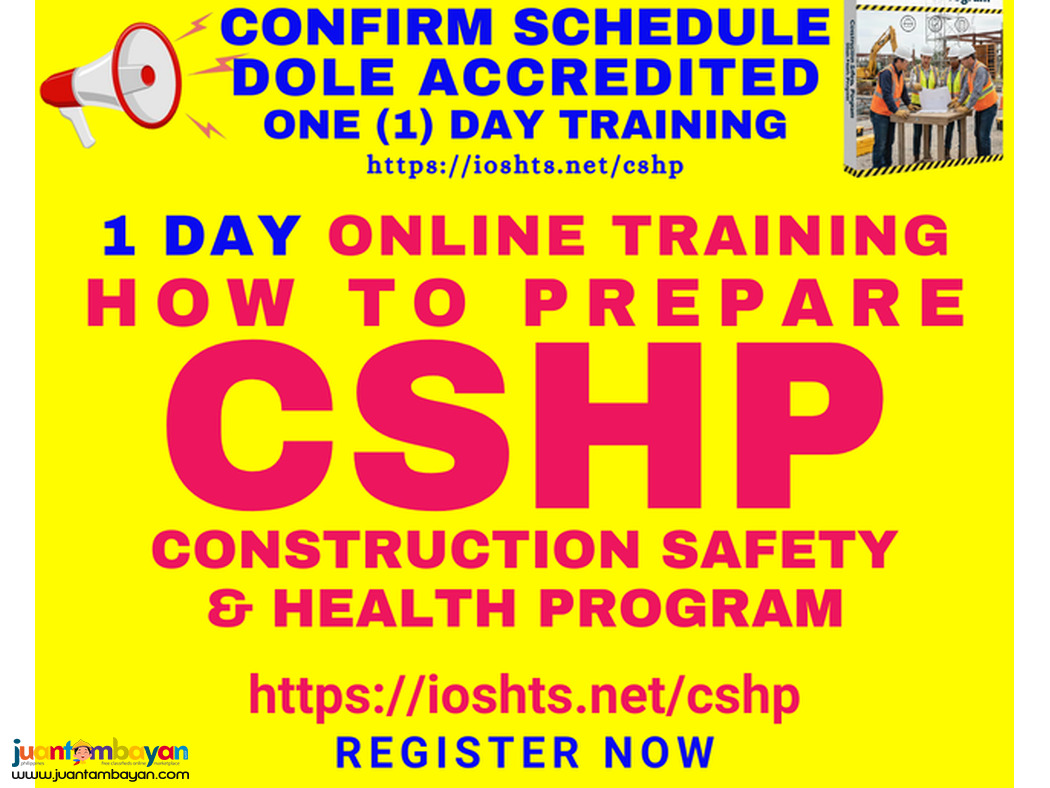DOLE CSHP Preparation Training Construction Safety Health Program