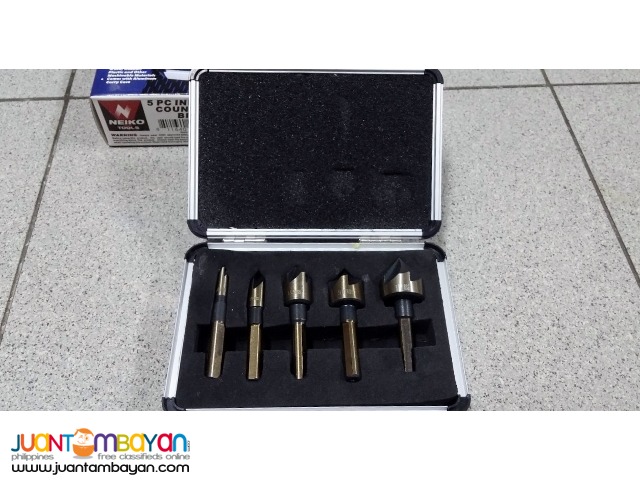 Neiko 10218A 5-piece 1/4-inch Countersink Bit Set