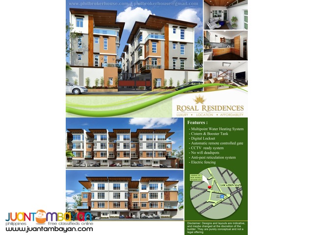 FOR SALE!!! Rosal Residences Townhomes in New Manila