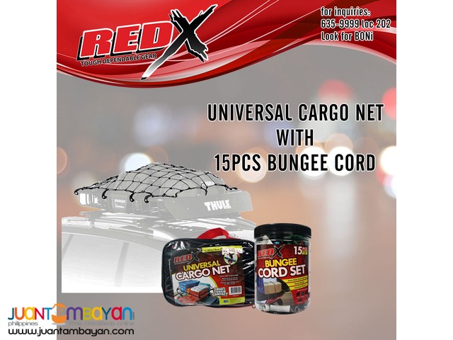 RedX Universal Cargo Net with 15pcs Bungee Cord RedX Universal Cargo Net with 15pcs Bungee Cord