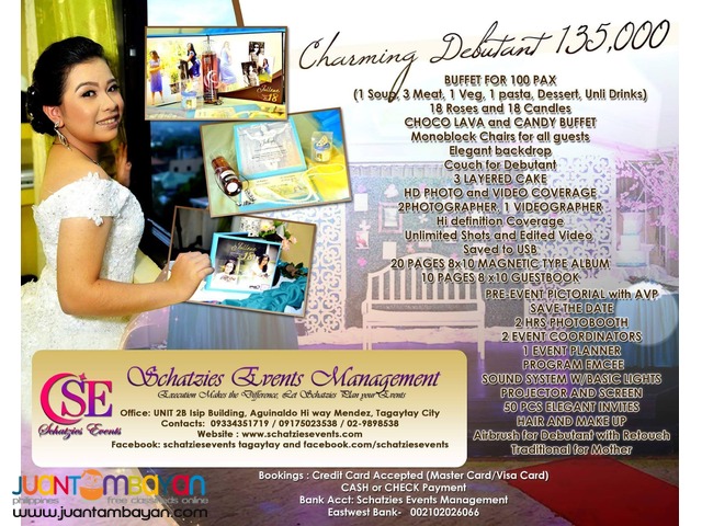 Affordable Debut Package In Tagaytay with Venue