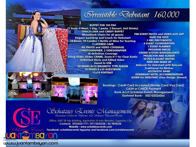 Affordable Debut Package In Tagaytay with Venue