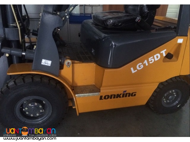 Lonking LG15DT 1.5Tons Diesel Forklift Brand New