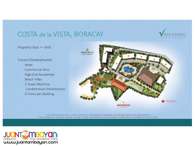 COSTA DE LA VISTA BORACAY CONDO INVESTMENT