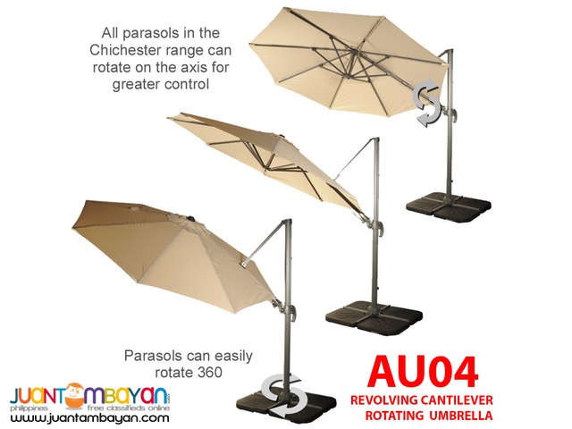 AU04 Revolving 360 degrees Cantilever Parasol Banana Umbrella