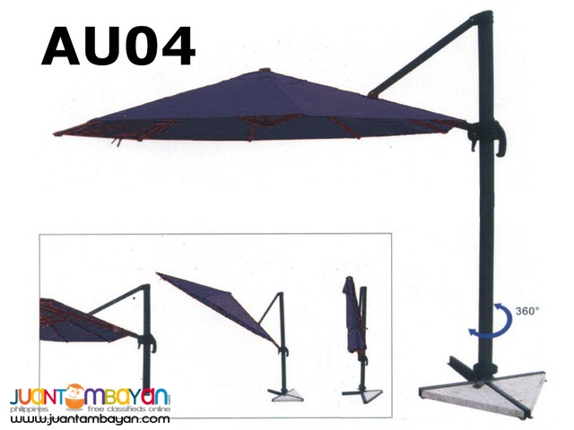 AU04 Revolving 360 degrees Cantilever Parasol Banana Umbrella